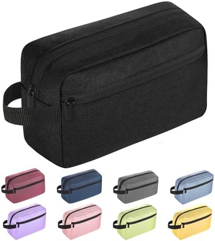 Icramsy Travel Toiletry bag Toiletry bag for women men Hanging Cosmetic bag Travel accessories for Women Men (Black)