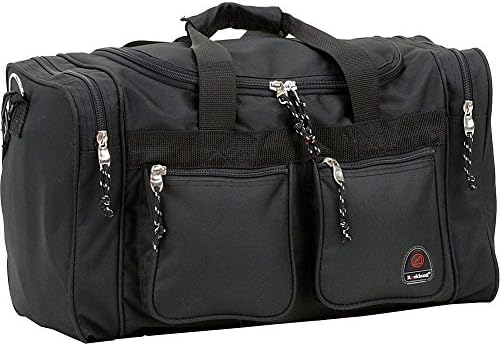 Rockland Duffel Bag, Black, 18.5 in X 10.5 in X 8.5 in